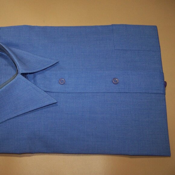 Modern Elements Men Stylish L-Sleeve Blue Dress Shirt 16 x 32/33 w/Point Collar - Picture 2 of 6